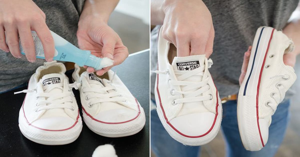 How to Clean White Converse With a Nail Paint Remover/Acetone