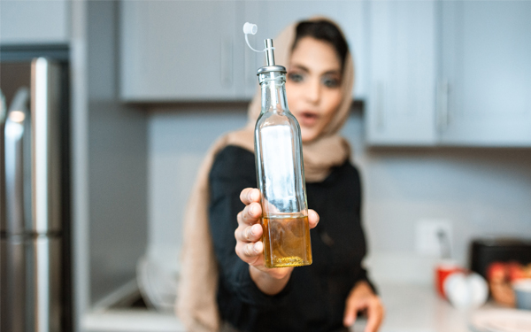 Rub Cooking Oil in the damaged area