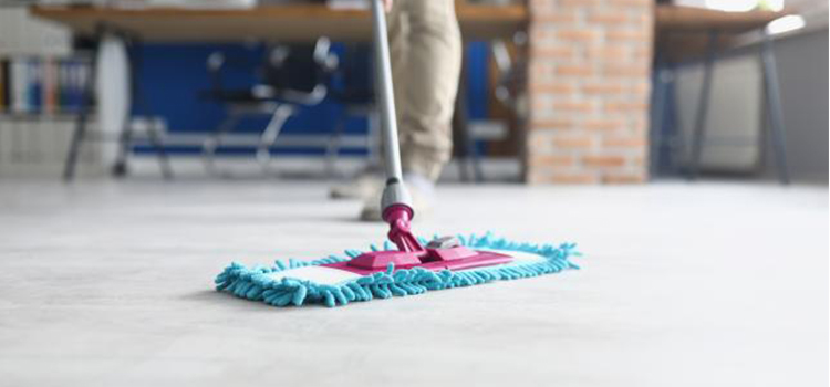 Use a Slightly Damp Mop to Clean the Floor
