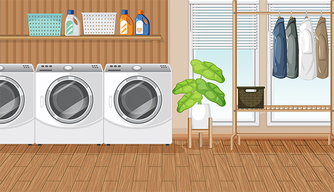 Rustic Design for the Laundry Basement