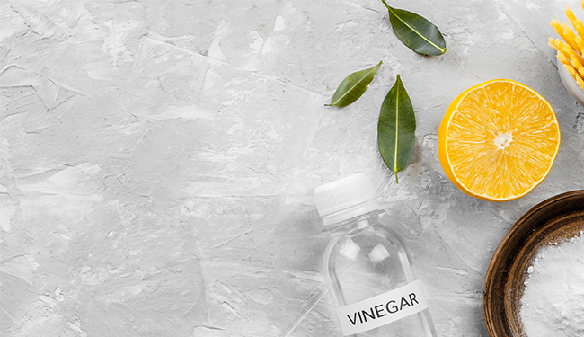 Use vinegar to overpower the marijuana odor.