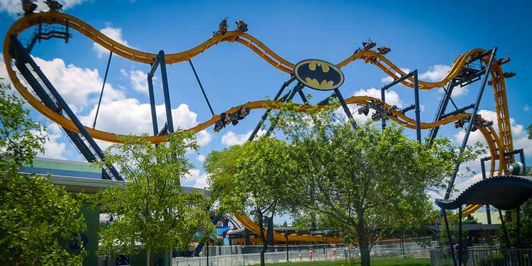 Batman Ride at the Six Flags Fiesta Texas
