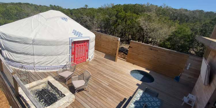 Go Glamping at the Yurtopian Hill Country Resort 