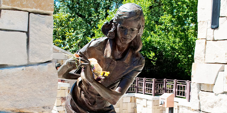 Anne Frank at Her Memorial in Idaho