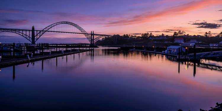 View from the Yaquina Bay Bridge